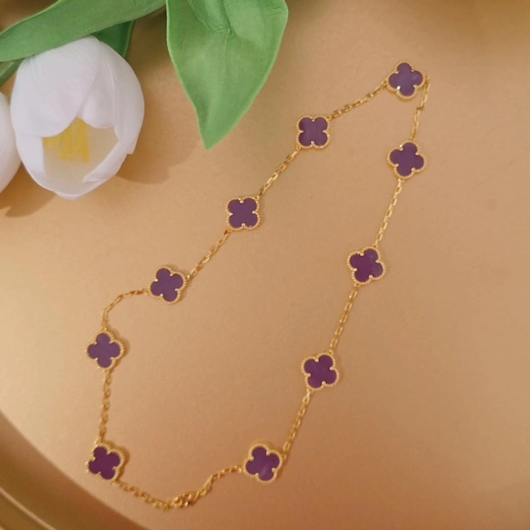 V Multiple Purple Necklace