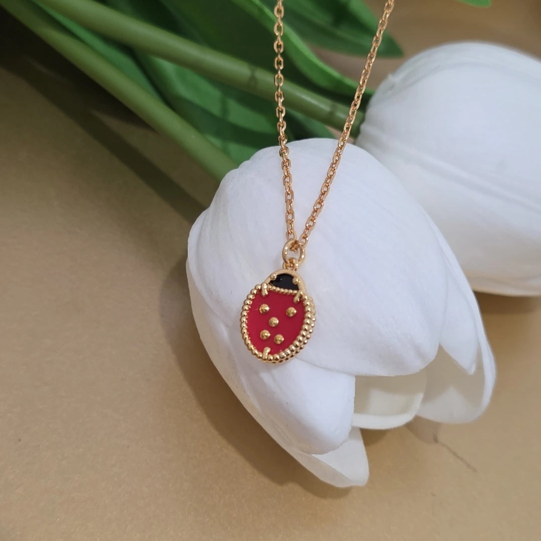 Lady Bug π Single Necklace