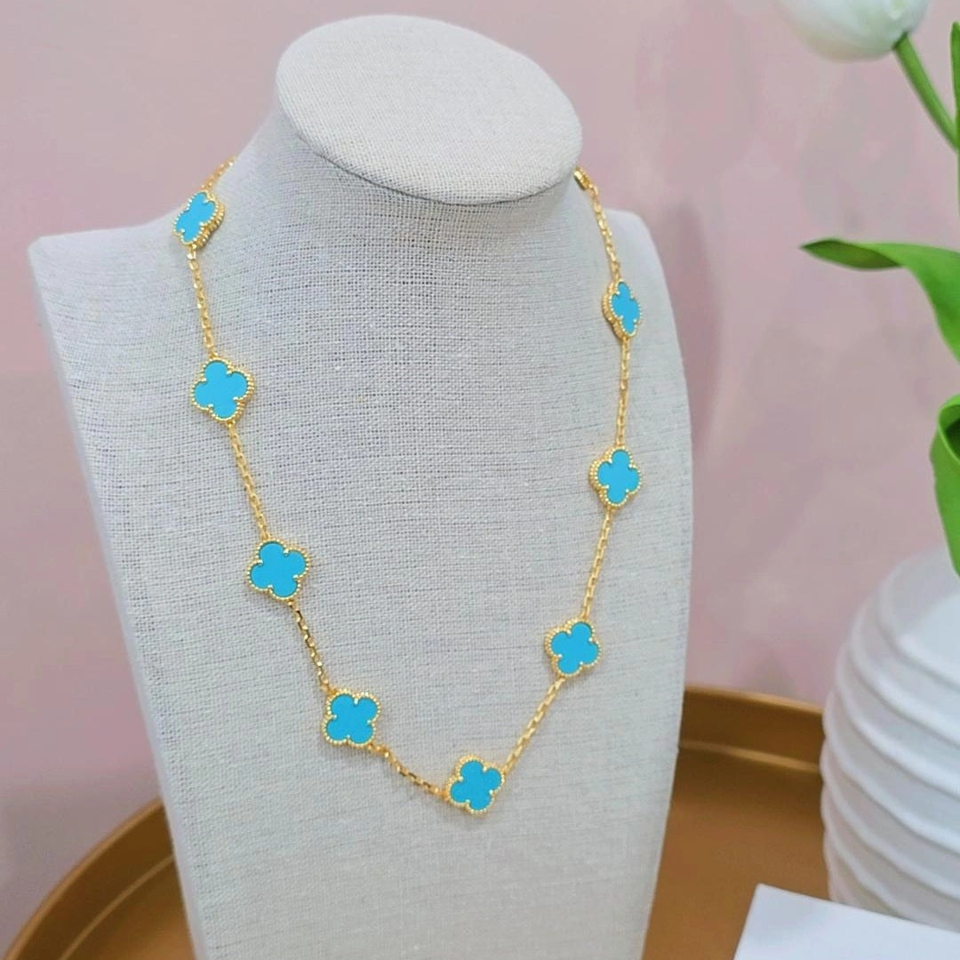 Azul Marino Gold V Multiple Necklace
