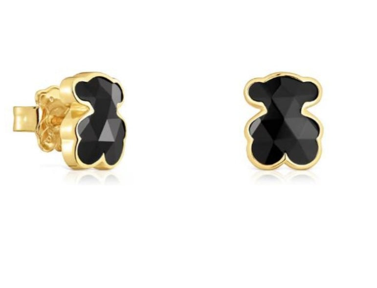 10mm Black Bear Earrings