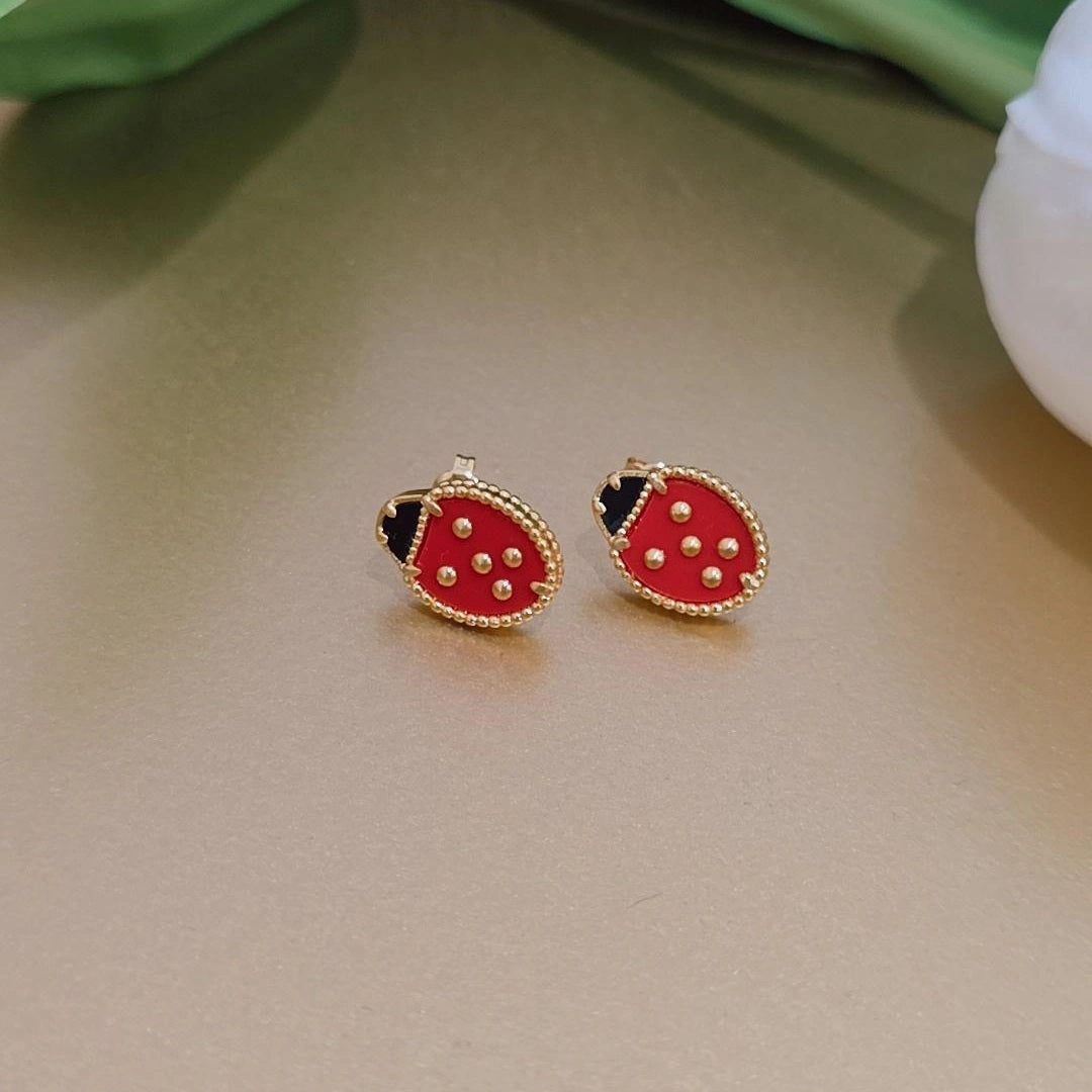 Lady Bug Single Earrings