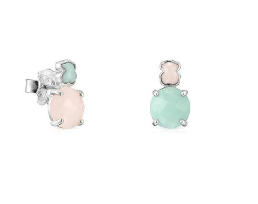 Inverted two color bear Earrings