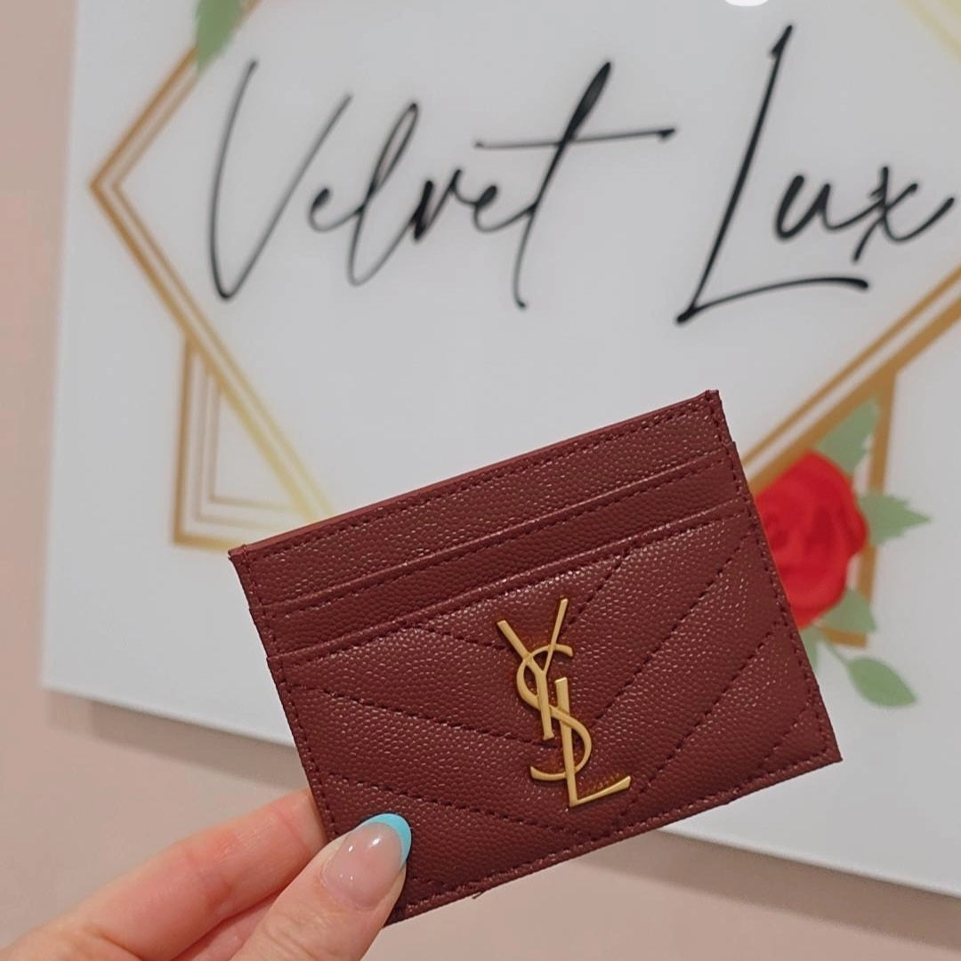 Y Card Case Wine Red