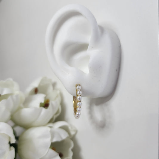 Hoop Pearl Earrings