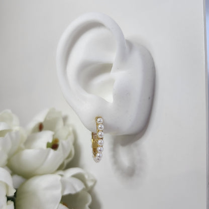 Hoop Pearl Earrings