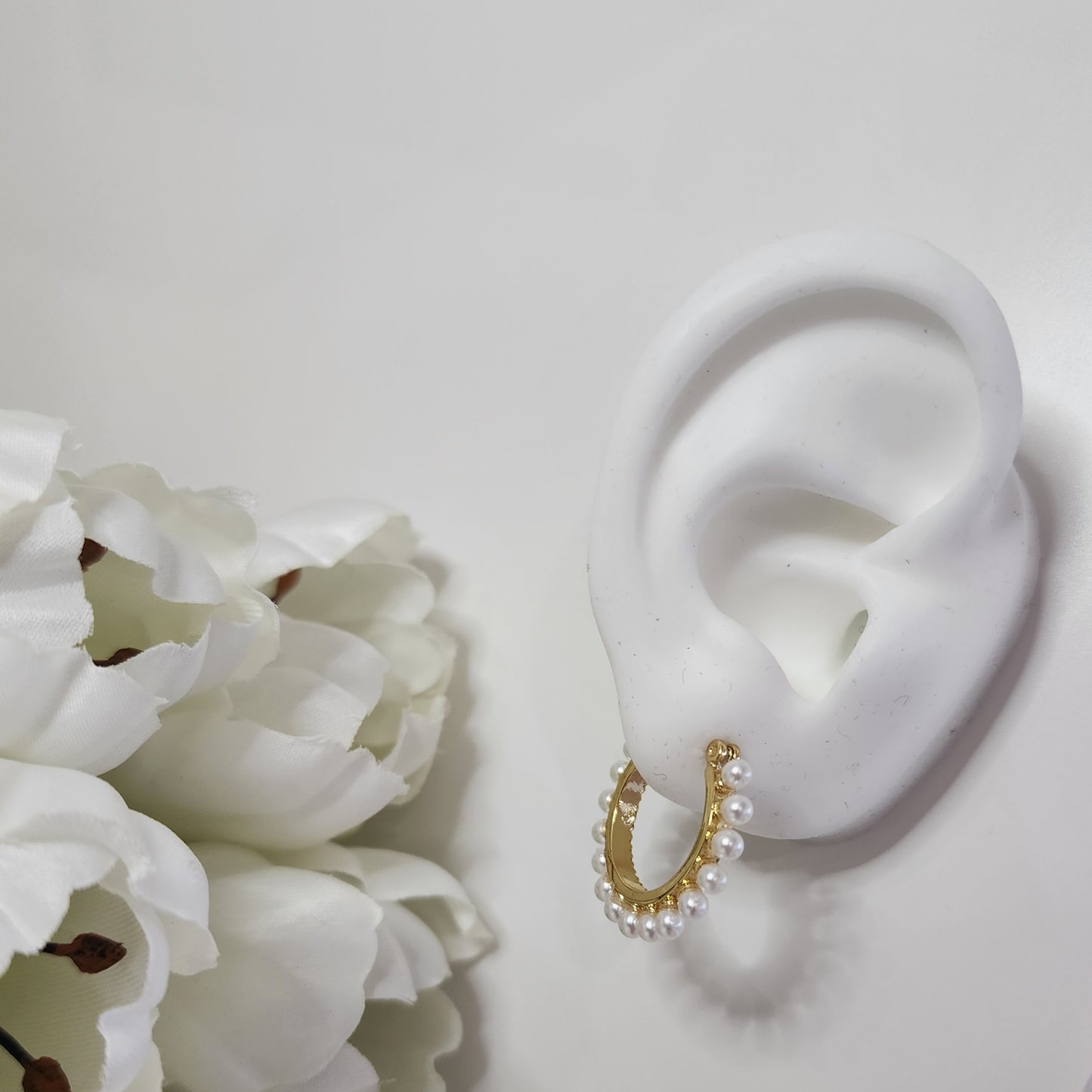 Hoop Pearl Earrings