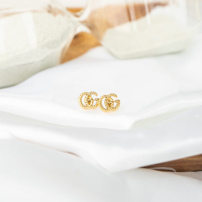 G SMALL STUD EARRINGS GOLD & SILVER