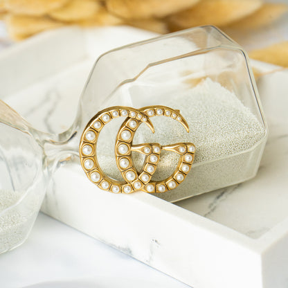 G Pearl Brooch