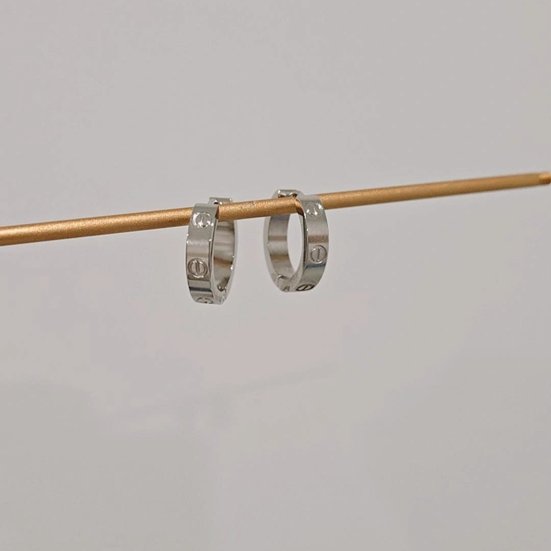 Crt Silver Medium Hoops