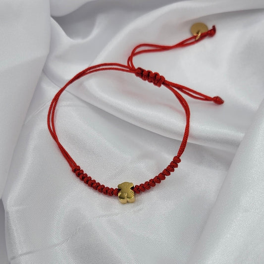 Bear Red String *Stainless Steel* PRE ORDEN