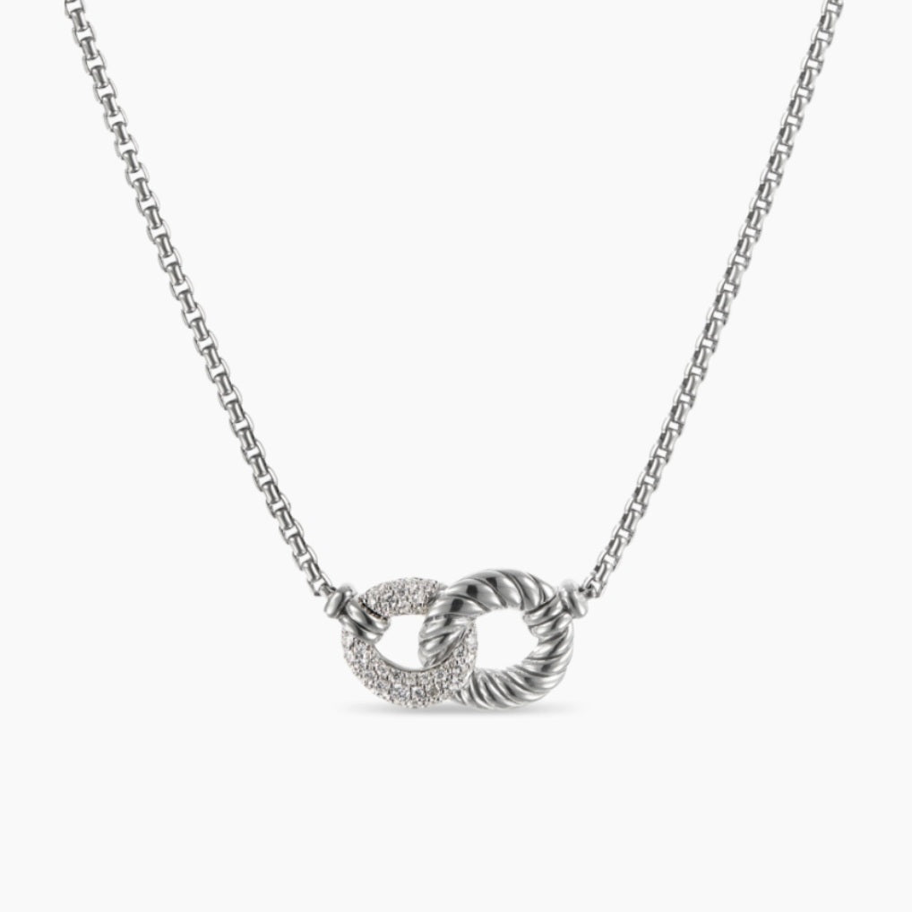 Circle Silver D Y Necklace