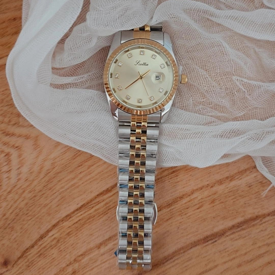 Two Tone Round Watch