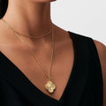 V Long Gold Necklace