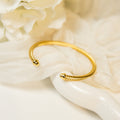 Gold D Thin Bracelet