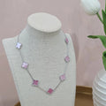 V Rosita Silver Multiple Clover Necklace