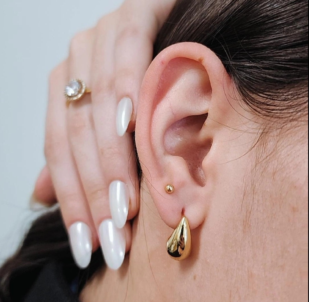 Water Drop Earrings in Gold & Silver