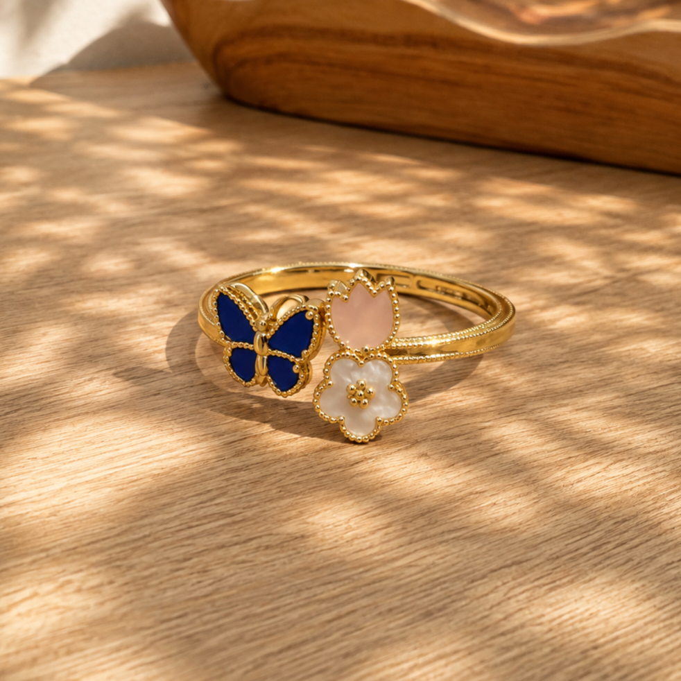 Blue Butterfly Cuff
