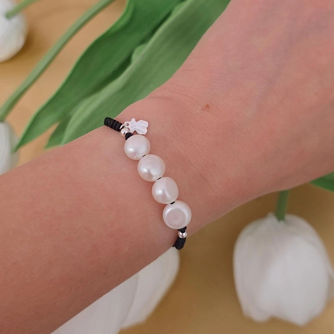 Bear String Black Bracelet