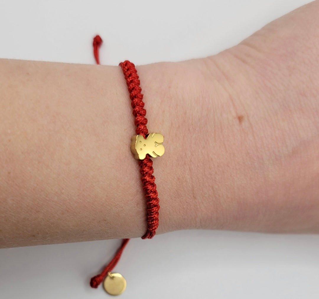 Bear Red String *Stainless Steel* PRE ORDEN