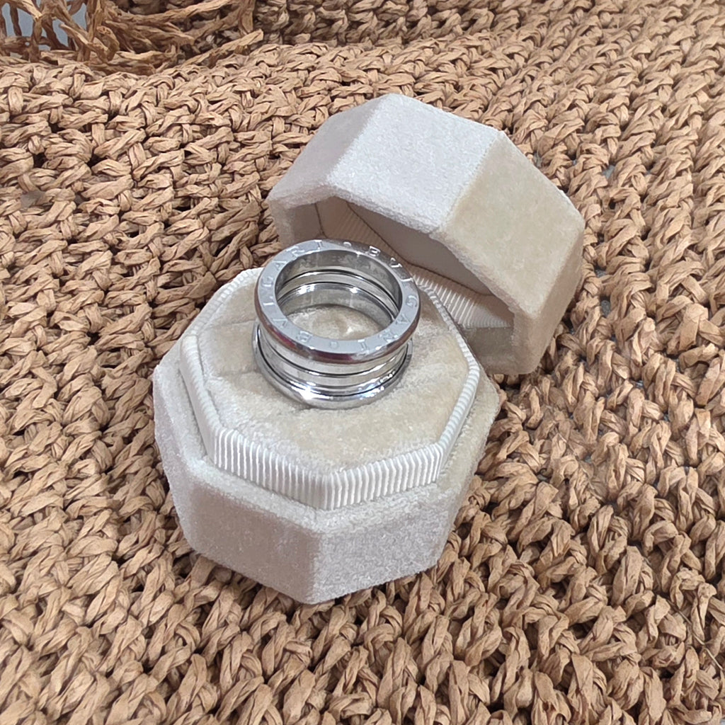 B V Silver Ring