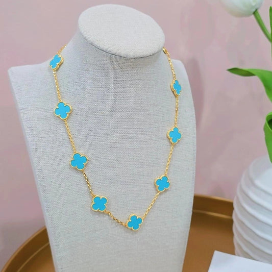 Azul Marino Gold V Multiple Necklace