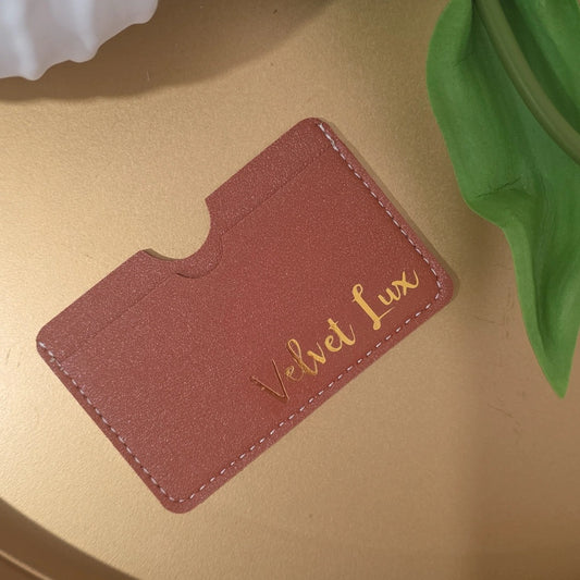 Brown Velvet Lux Card Case
