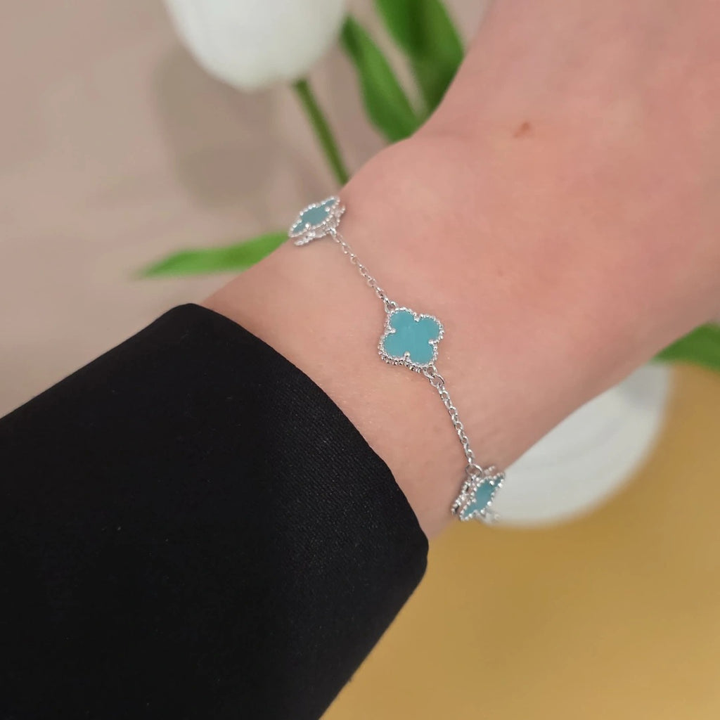 Silver Turquoise Mini Bracelet