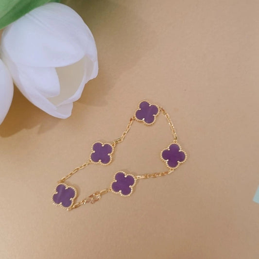 V Purple Gold Bracelet