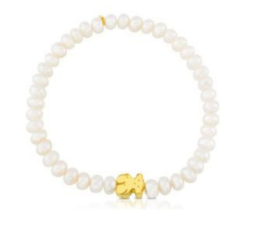 17.5cm Pearled Bear Bracelet
