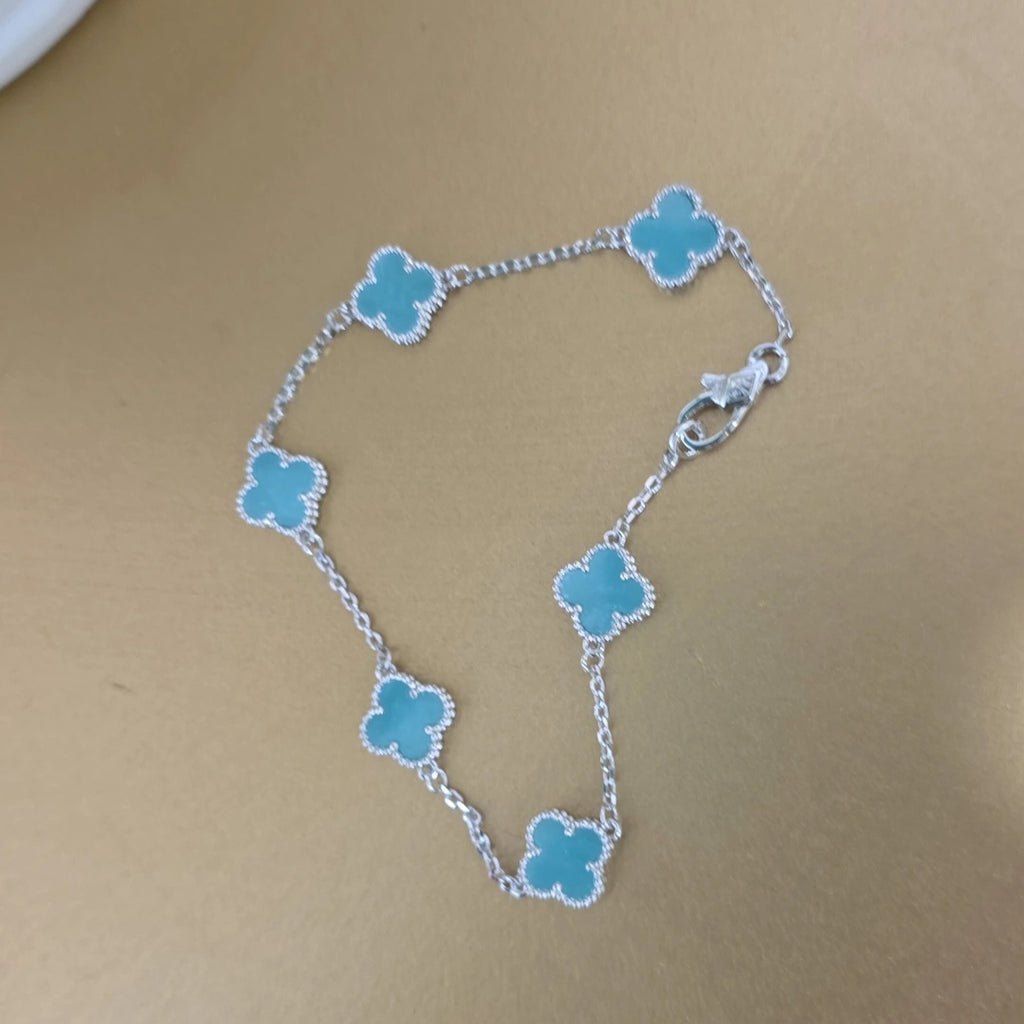 Silver Turquoise Mini Bracelet