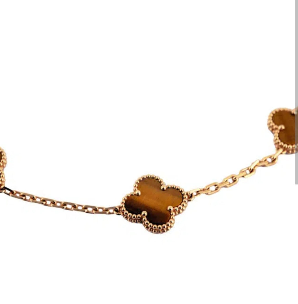 V Multiple Necklace Ojo de tigre