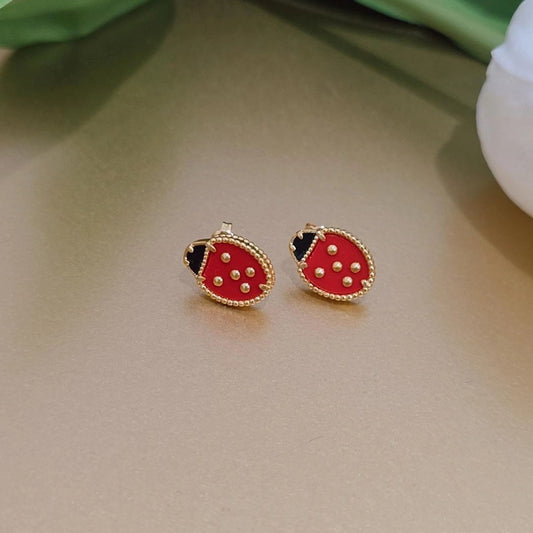 Lady Bug Single Earrings