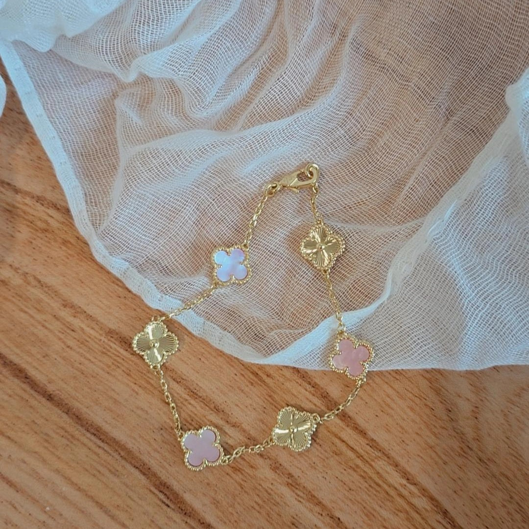 Pink Two Tone Mini Bracelets