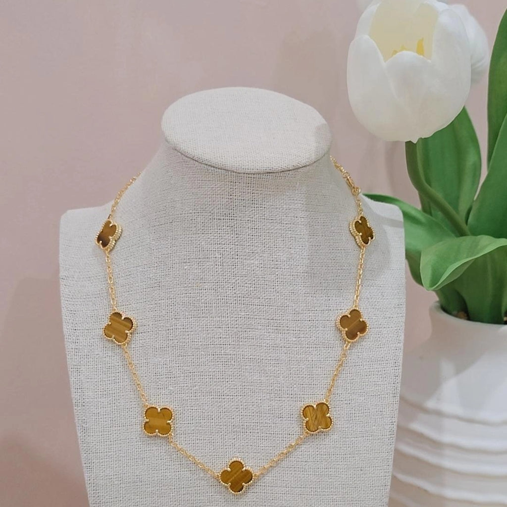 V Multiple Necklace Ojo de tigre