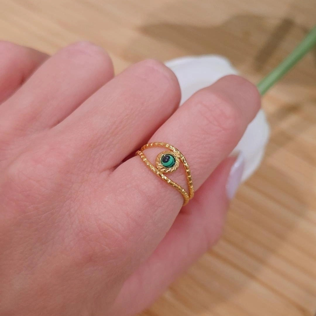 Adjustable Green Ring