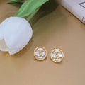 Clara White Earrings