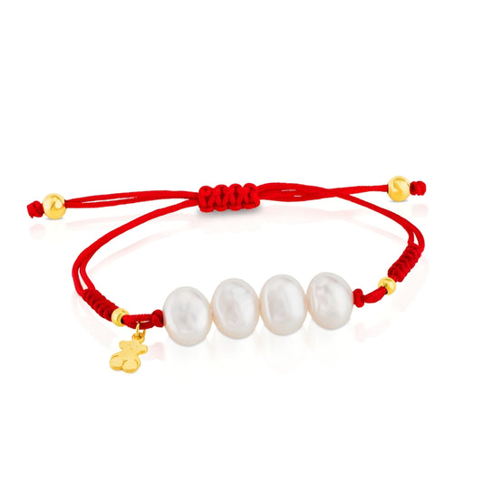 Bear Pearl String Bracelet