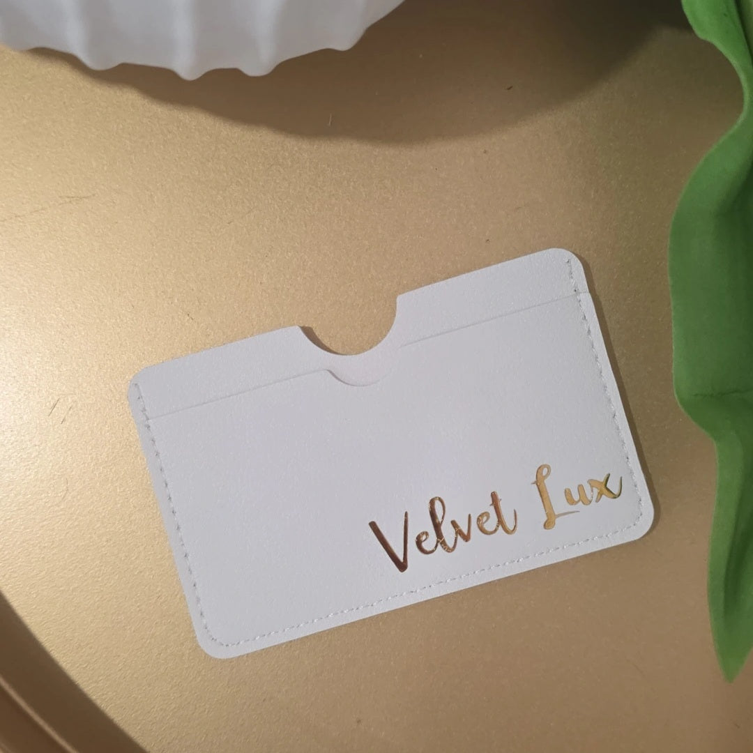 White Velvet Lux Card Case