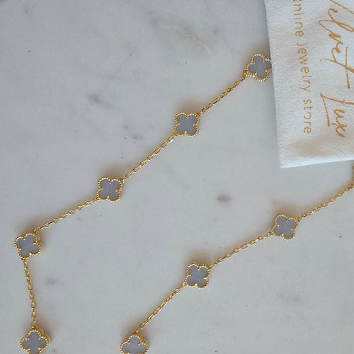 Baby Blue Multiple V Mini Necklace