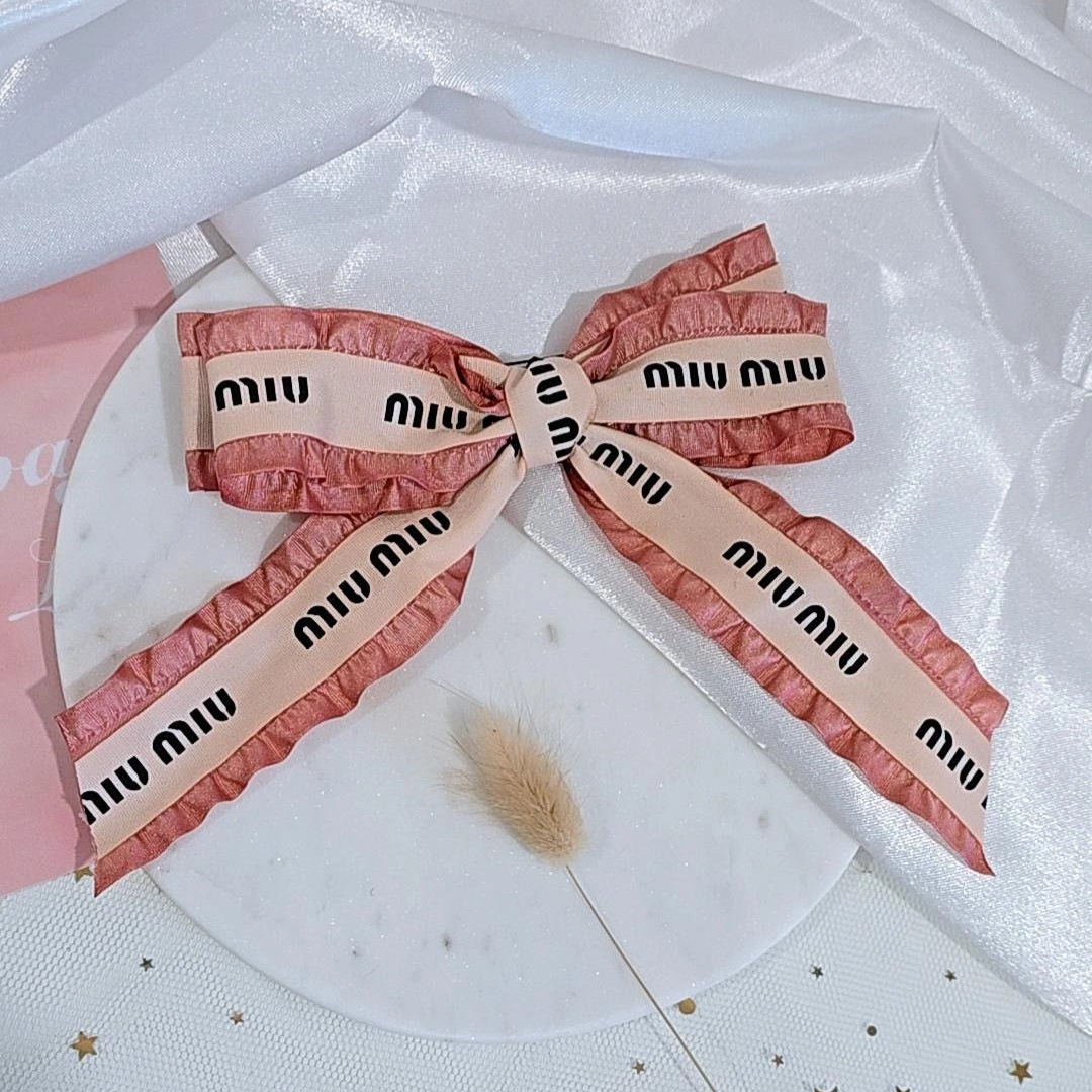 MM Pink & Peach Medium Bow