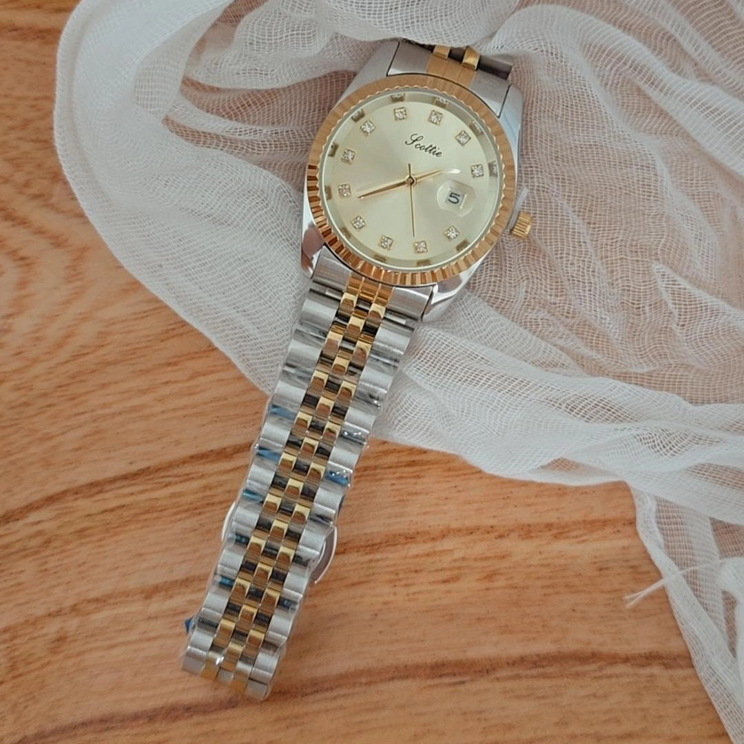 Two Tone Round Watch
