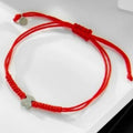 Red String Silver Bracelet