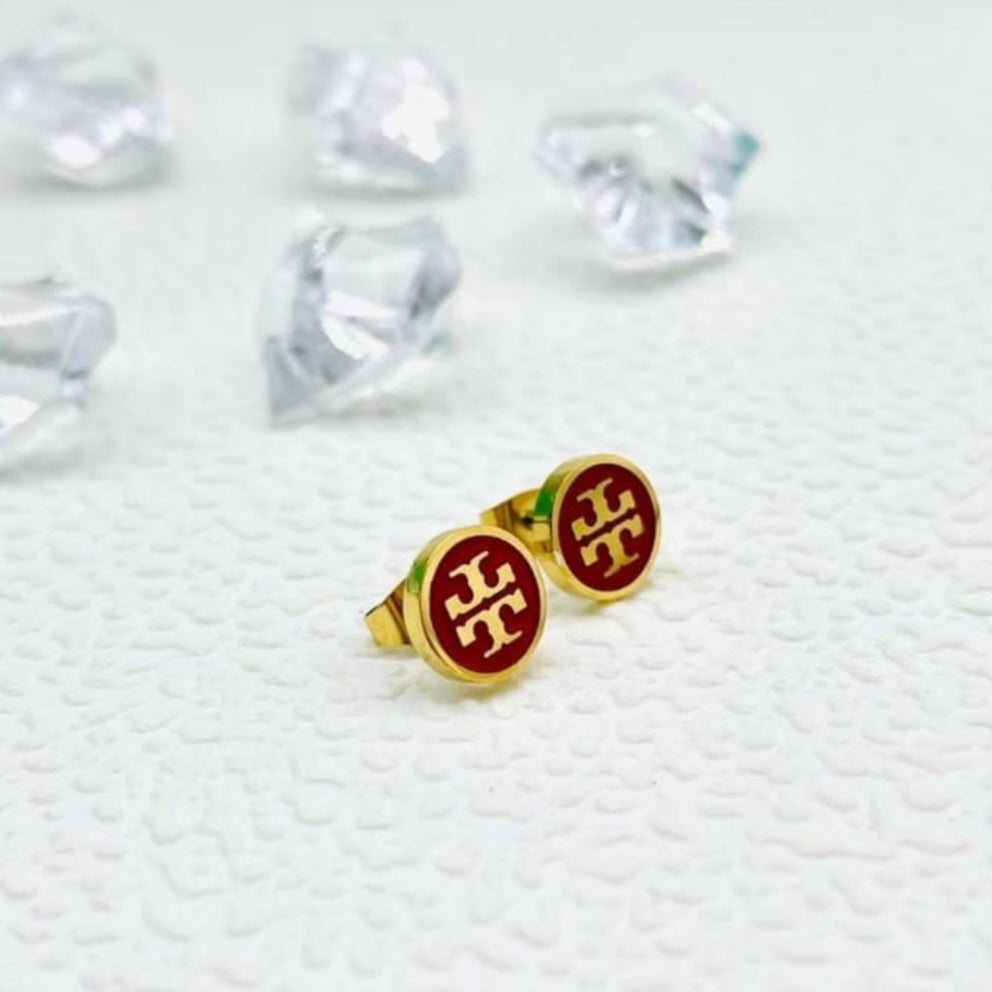 T Red Earrings