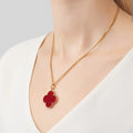 V Red Long Necklace