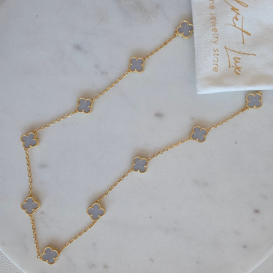 Baby Blue Multiple V Mini Necklace