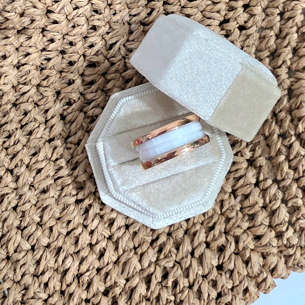 B V Rose Gold Ring