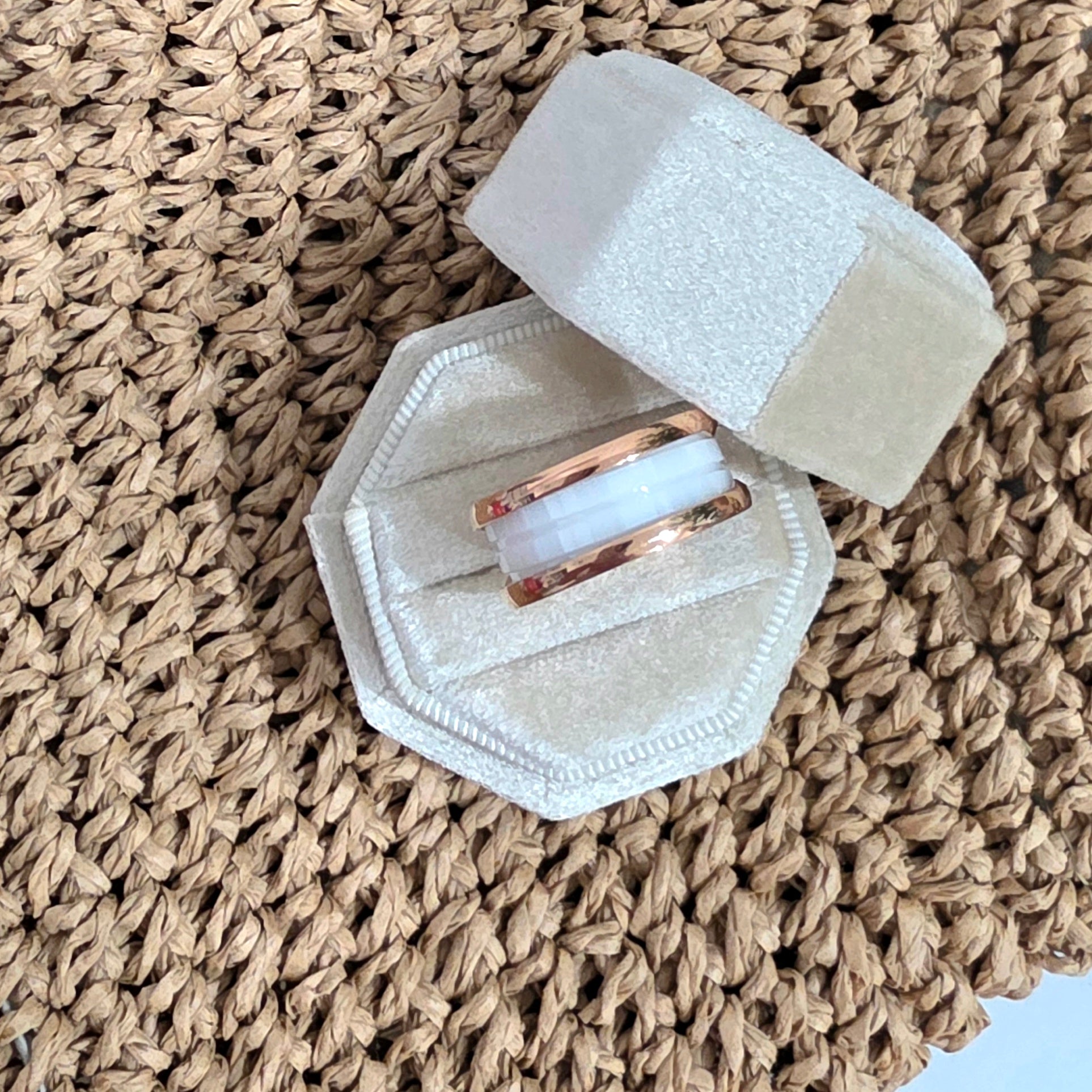 B V Rose Gold Ring