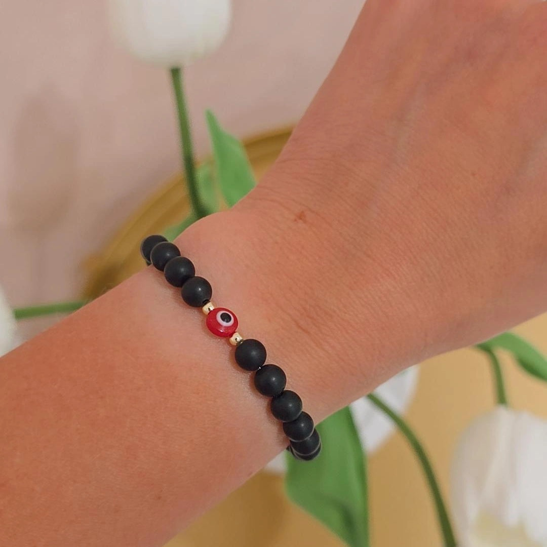 Mal de ojo UNISEX matte bracelet red eye