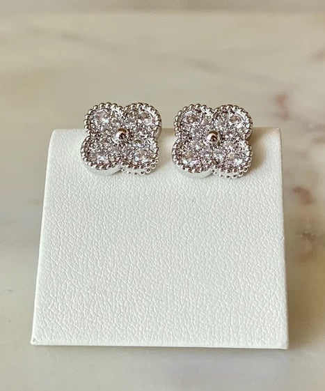 Zirconia Silver Earrings