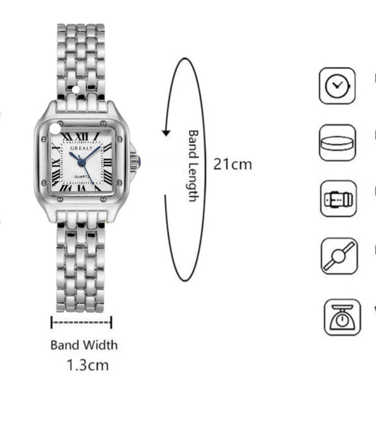 Velvet Lux Silver Watch